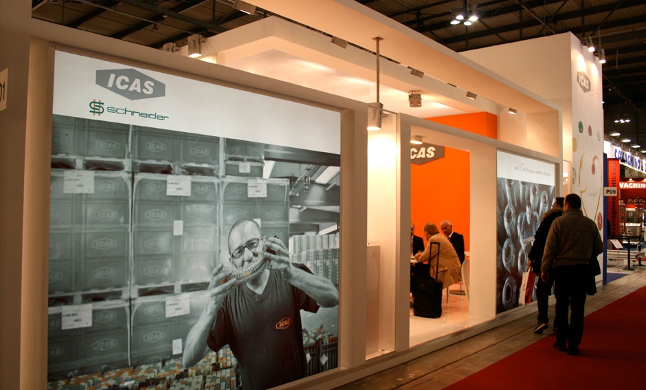 Icas: grafica per lo stand Simei 2011-2013