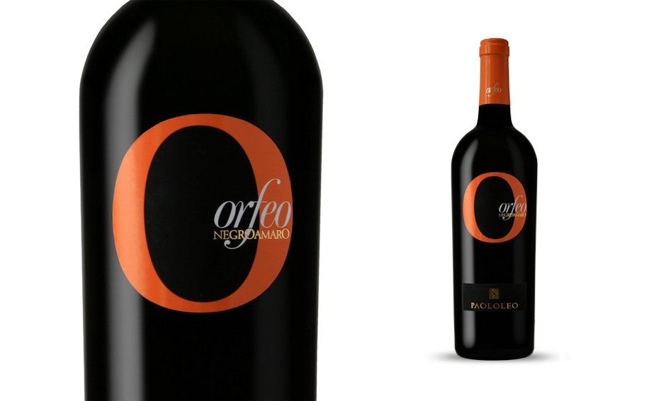 Paololeo: l'etichetta del vino Orfeo, il negroamaro del Salento