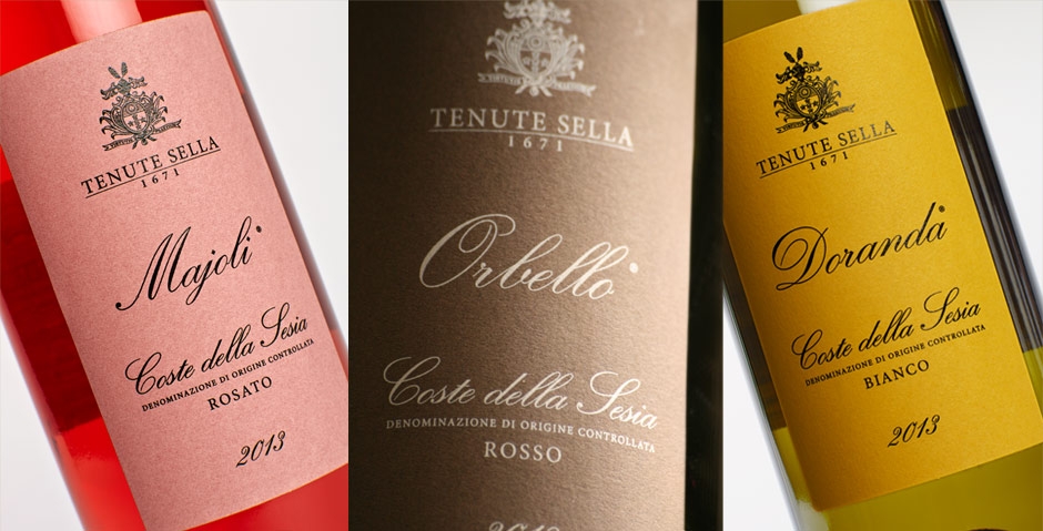 Tenute Sella: tre secoli di storia nel cuore dell'Alto Piemonte... il restyle delle etichette dei vini Coste della Sesia